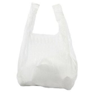 Hemddraagtas 30+20x60 cm LDPE. 50 my. wit. 500 stuks