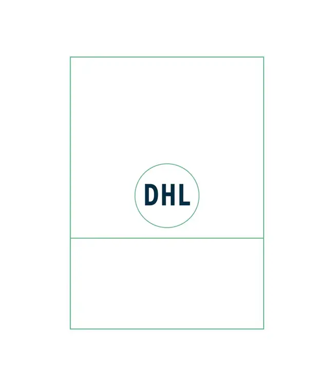 Westland Verpakkingen Self-adhesive printer labels on A4, 210 x 102 mm DHL, (1)