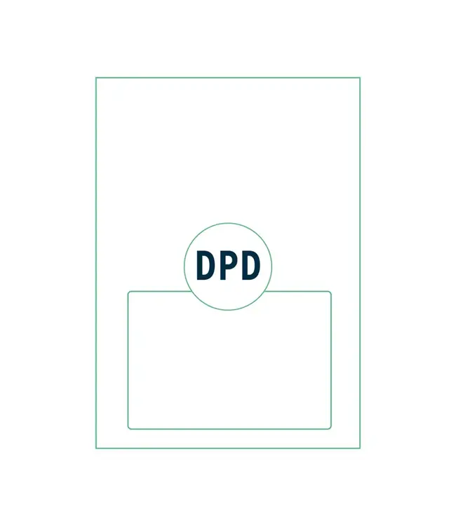 Westland Verpakkingen Self-adhesive printer labels on A4, 161,5 x 110 mm DPD, (1)