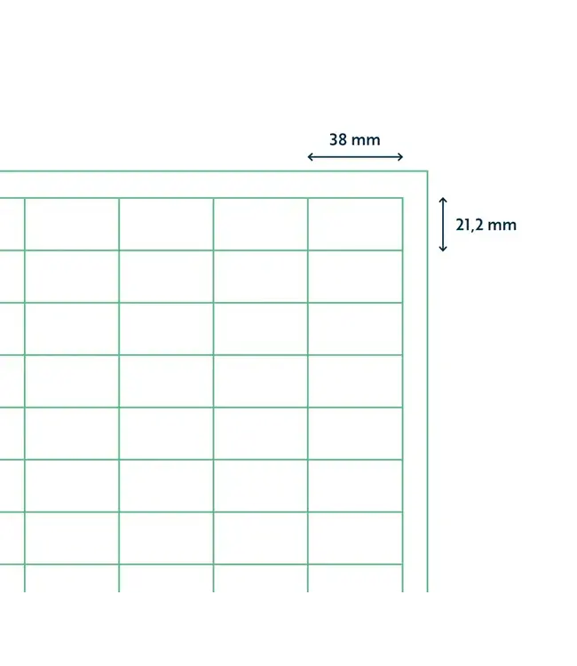 Westland Verpakkingen Zelfklevende printeretiketten op A4,  38 x 21,2 mm, (65)