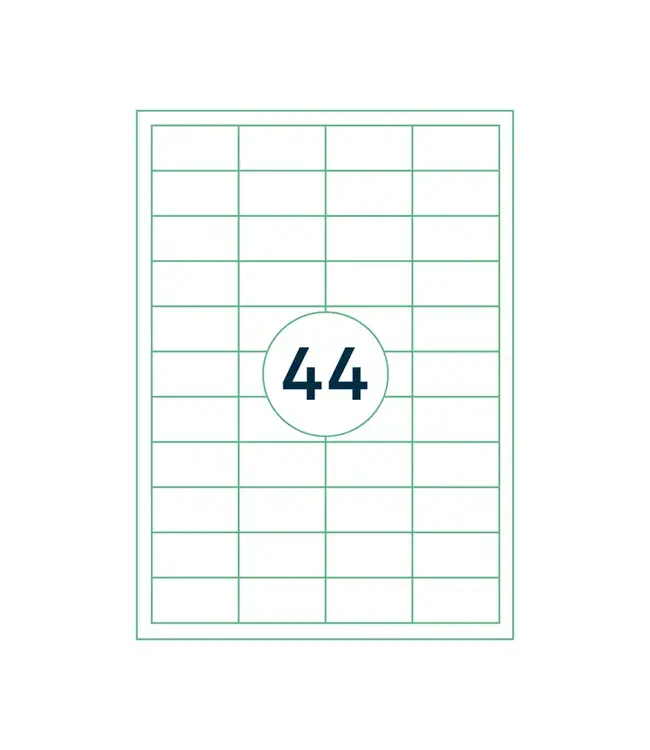 Westland Verpakkingen Zelfklevende printeretiketten op A4,  48,5x25,4 mm, (44)