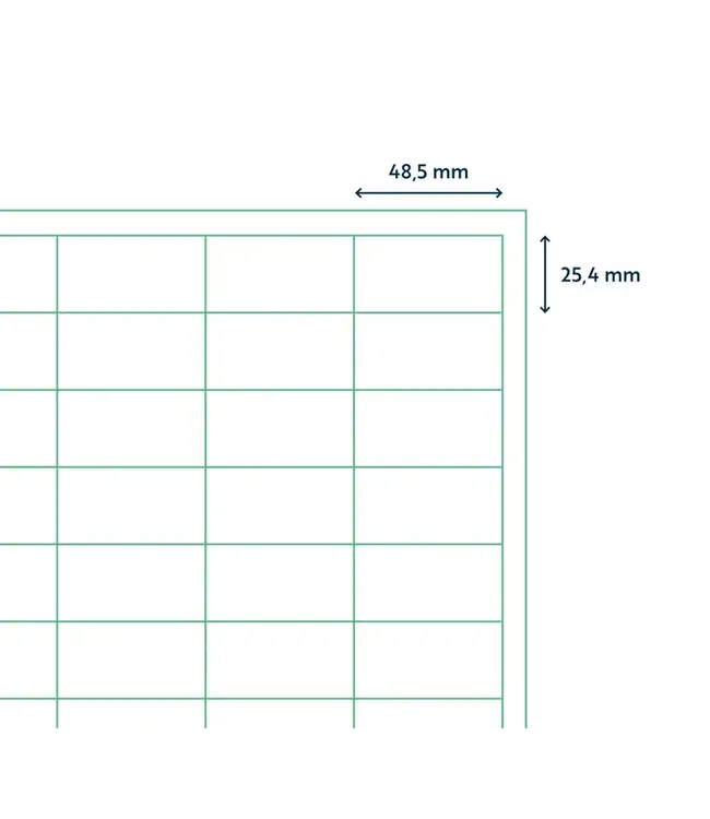 Westland Verpakkingen Zelfklevende printeretiketten op A4,  48,5x25,4 mm, (44)