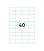 Westland Verpakkingen Zelfklevende printeretiketten op A4, 52,5x29,7 mm, (40)