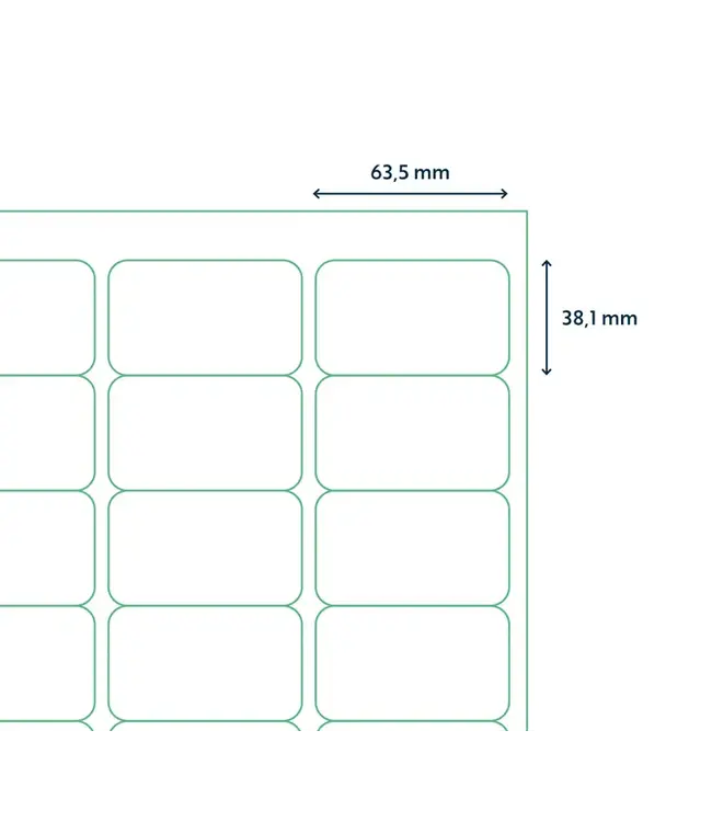 Westland Verpakkingen Self-adhesive printer labels on A4,  63,5 x 38,1 mm, (21)