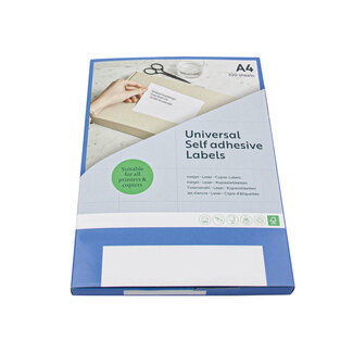 Westland Verpakkingen Zelfklevende printeretiketten op A4, 70 x 42,4 mm