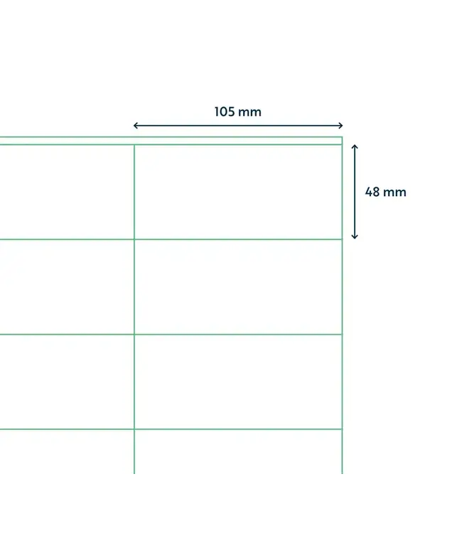 Westland Verpakkingen Zelfklevende printeretiketten op A4, 105 x 48 mm, (12)