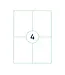 Westland Verpakkingen Zelfklevende printeretiketten op A4, 105 x 148 mm, (4)