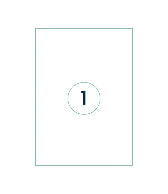 Westland Verpakkingen Zelfklevende printeretiketten op A4, 210 x 297 mm, (1)