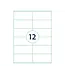 Westland Verpakkingen Zelfklevende Transparante printeretiketten op A4,  105 x 48 mm, (12)