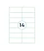 Westland Verpakkingen Zelfklevende Transparante printeretiketten op A4,  105 x 42,4 mm , (14)