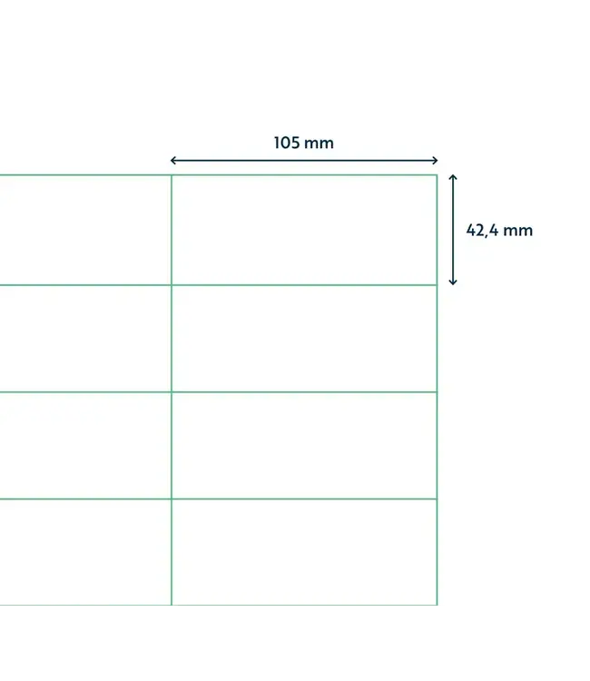 Westland Verpakkingen Self-adhesive Transparant printer labels on A4,  105 x 42,4 mm , (14)