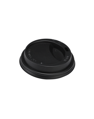  CPLA lid for coffee cup 12oz , black