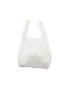  Shirt bag. 25 + 12x50 cm. LDPE.30 my. white. 1000 pieces