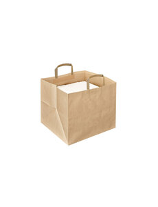  Kraft paper block bottom bag 36+31.5x36cm brown