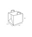Kraft paper block bottom bag 36+31.5x36cm brown, flat handle