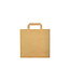 Kraft paper block bottom bag 36+31.5x36cm brown, flat handle