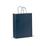 Papieren draagtassen, 22+10x31 cm, div. kleuren, gedraaid handvat