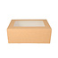 Cakebox, brown kraft, 21x14x9 cm , with window