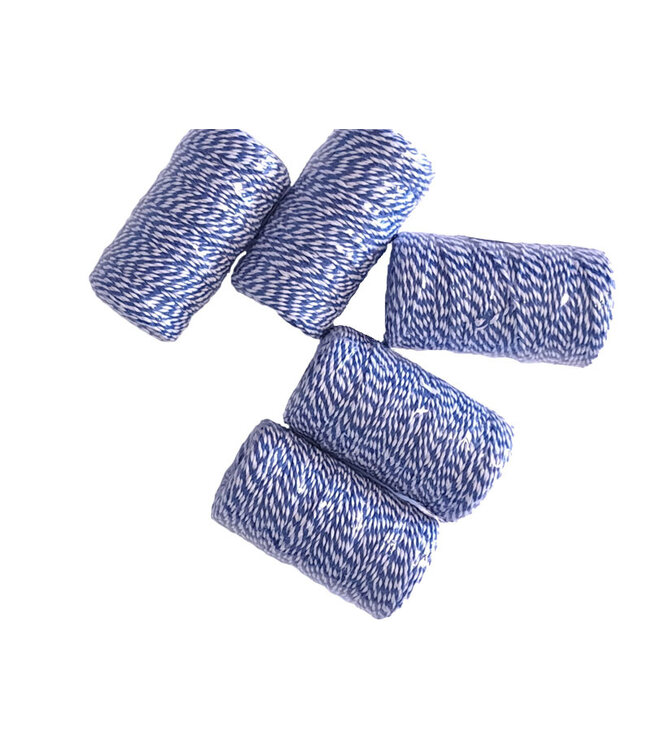Decorative rope, blue/white