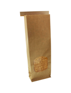  Food bag, Paper + PP, 47x260mm, x88mm, brown