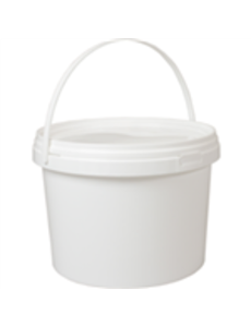  PP Cup, Ø 165, met deksel en garantiesluiting, 5000 ml, WIT