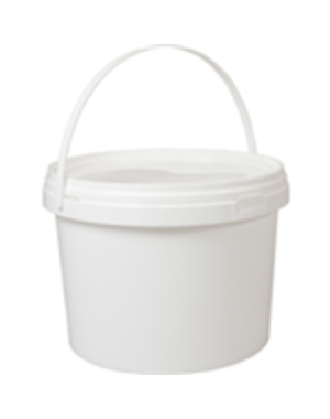  PP Cup, Ø 165, with lid and tamper-evident seal, 5000 ml, WHITE