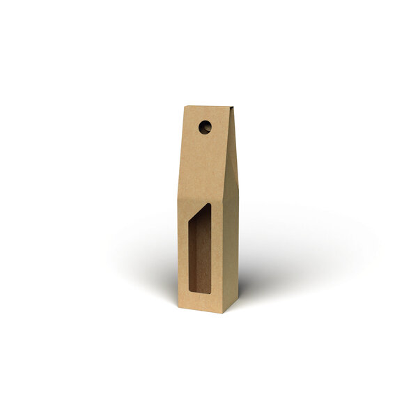 Bottlebox, brown kraft, 1 bottle "Liscio" , with handle
