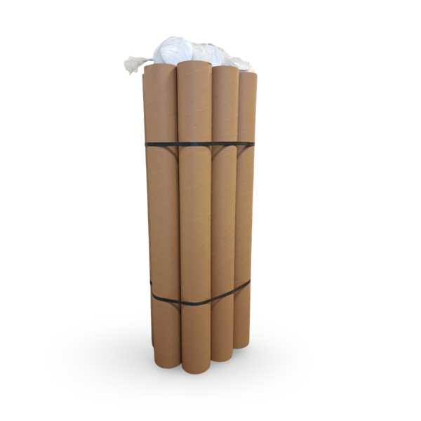 Westland Verpakkingen Durable Cardboard Shipping Tube 1 Metre (Ø10 cm) with White Plastic End Caps – Ideal for Posters, Drawings and Art Prints