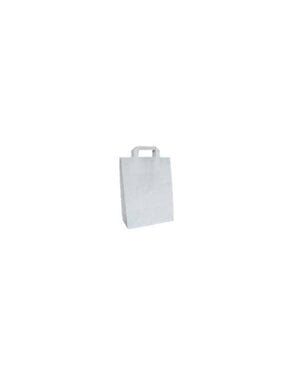  Carrying bag,  45+17x48 cm, white with flat handle
