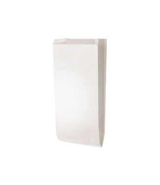 Paper snack bags 3 pound white 16x35.5+2x5 cm