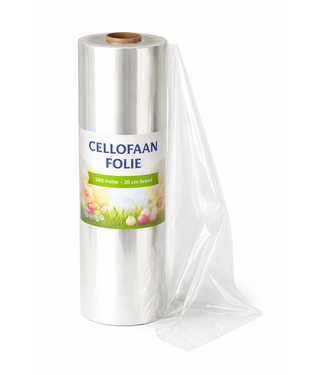 Cellofaanfolie rol 30cm x 500m transparant