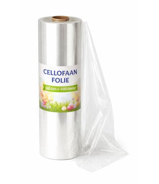 Cellophane wrap roll 60cm x 500m clear