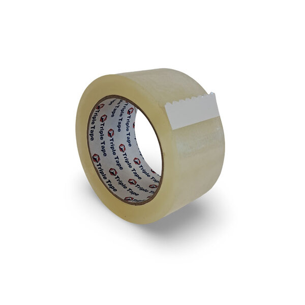 Triple Top PP acryl no noise verpakkingstape transparant 35my – 50mm x 66m