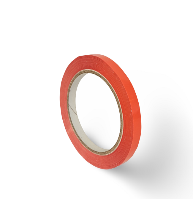 Tape 9mm x 66m voor zakkensluiter – geel of rood – sterke sluiting voor zakken