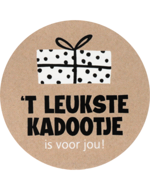  Gift label “the nicest little gift is for you” round 50mm – 200 pcs