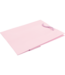 Papieren draagtas pastel roze 18x10x23cm FSC – embossed – met koord – 10 stuks