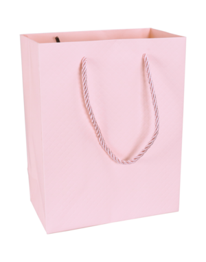 Pastel pink paper carrier bag 18x10x23cm FSC – 10 pcs