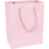 Papieren draagtas pastel roze 18x10x23cm FSC – embossed – met koord – 10 stuks