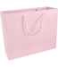 Pastel pink paper carrier bag 26x12x32cm FSC – 10 pcs