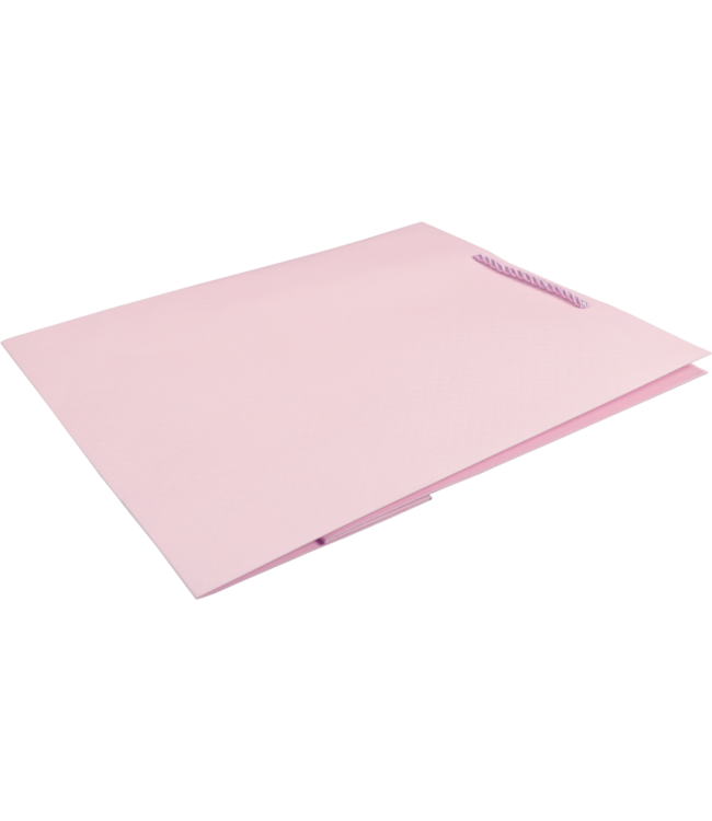 Pastel pink paper carrier bag 31x12x26cm FSC – embossed – with cord handles – 10 pcs