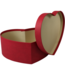 Heart shape gift box 20x25x10cm red – cardboard – textured finish – plastic-free – per piece