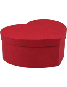 Heart shape gift box cardboard 20x25x10cm red – 1 pc