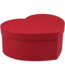 Heart shape gift box 20x25x10cm red – cardboard – textured finish – plastic-free – per piece