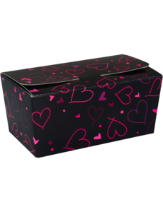  Ballotin Hearts black 250g 113x62x55mm – 50 pcs