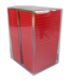 Ballotin rood 500gr 132x76x70mm – karton met PP – binnenzijde goud – insteeksluiting – 25 stuks