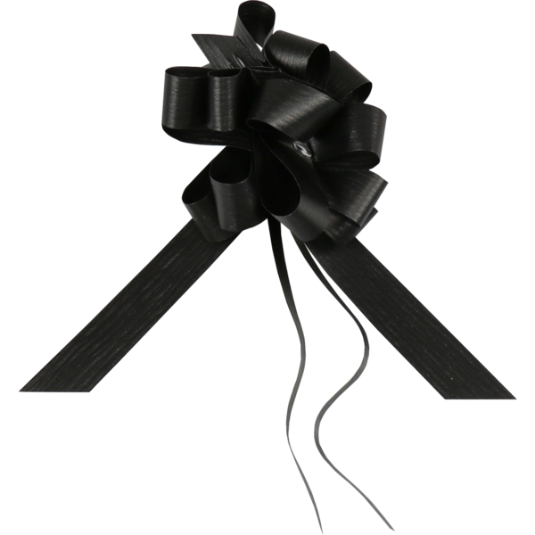Starpaper pull bows black 19mm – luxury gift bows – pack of 30 pieces