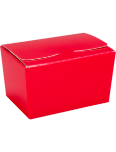  Ballotin box red cardboard 150gsm 89x60x55mm (50 pcs) – Gold inside