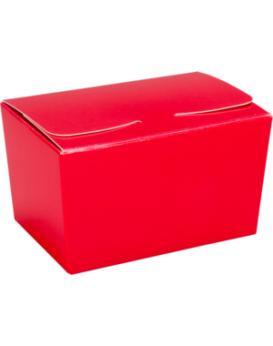  Ballotin doos rood karton 150gr 89x60x55mm (50 stuks) – Goud binnenzijde