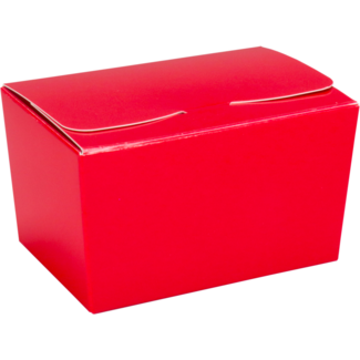 Ballotin doos rood karton 150gr 89x60x55mm (50 stuks) – Goud binnenzijde
