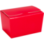 Luxe ballotin doos rood karton 150gr 89x60x55mm met goudkleurige binnenkant – 50 stuks